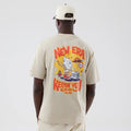 New Era Food Graphic Light Beige Oversized T-Shirt-klyvox