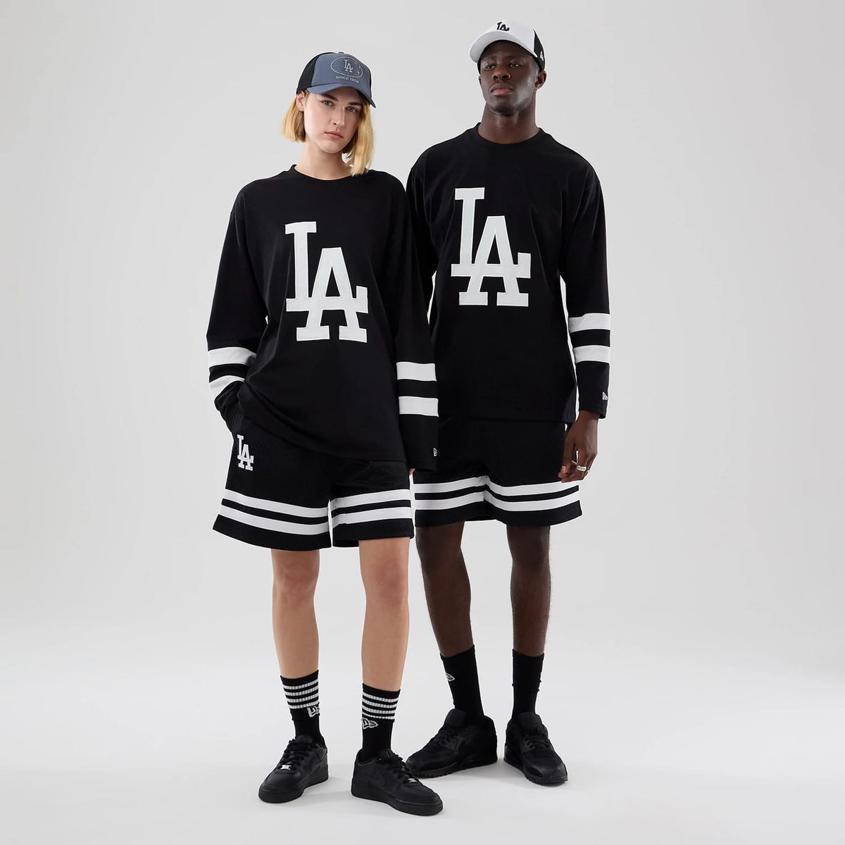 LA Dodgers MLB Black Oversized Long Sleeve T-Shirt-klyvox