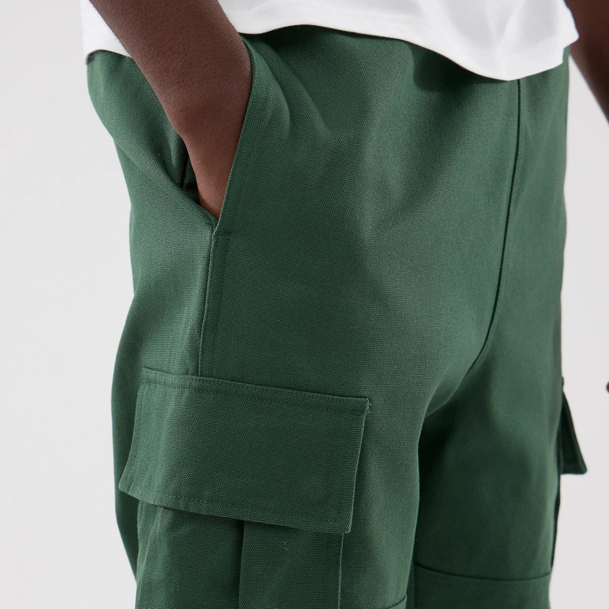 New Era Dark Green Cargo Trousers-klyvox
