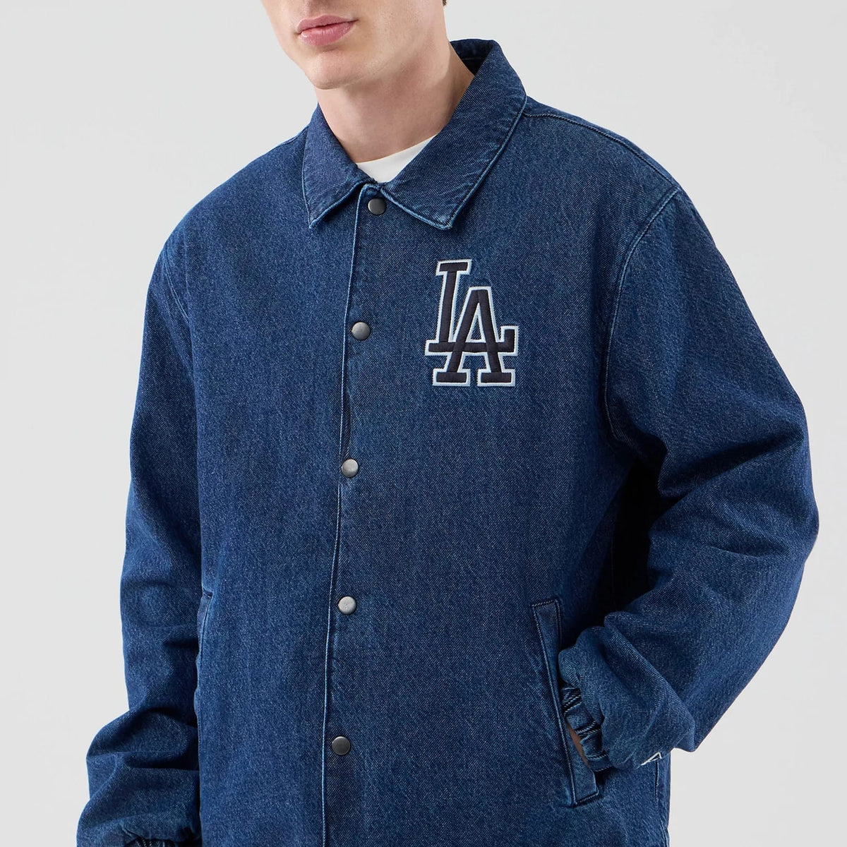 LA Dodgers MLB Coaches Dark Blue Jacket-klyvox