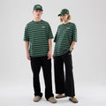 New Era Stripe Dark Green Oversized T-Shirt-klyvox