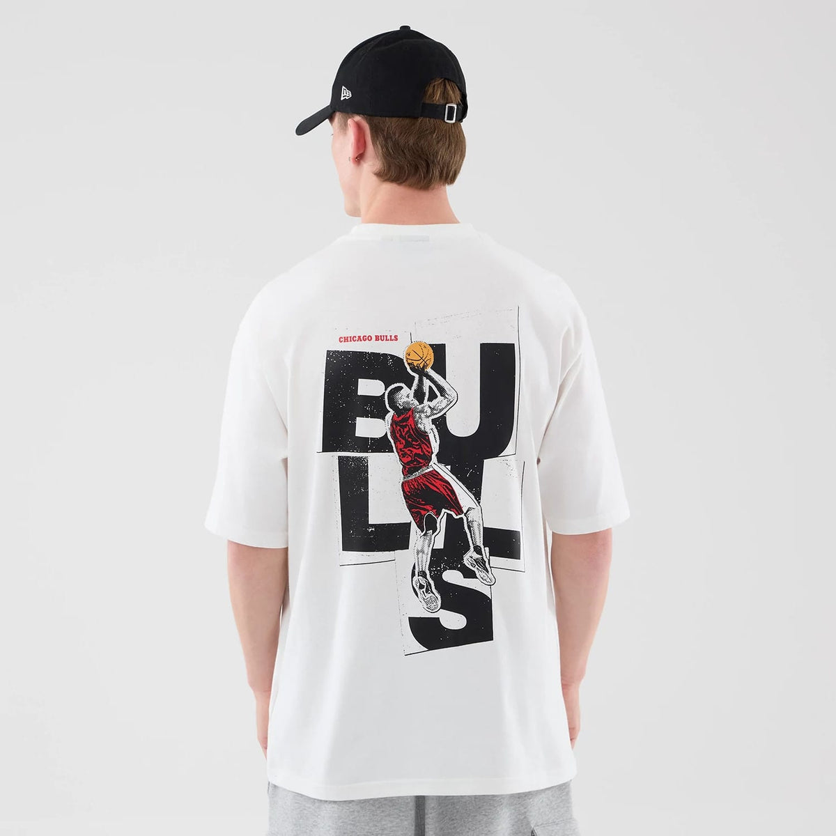 Chicago Bulls NBA Player Graphic White Oversized T-Shirt-klyvox