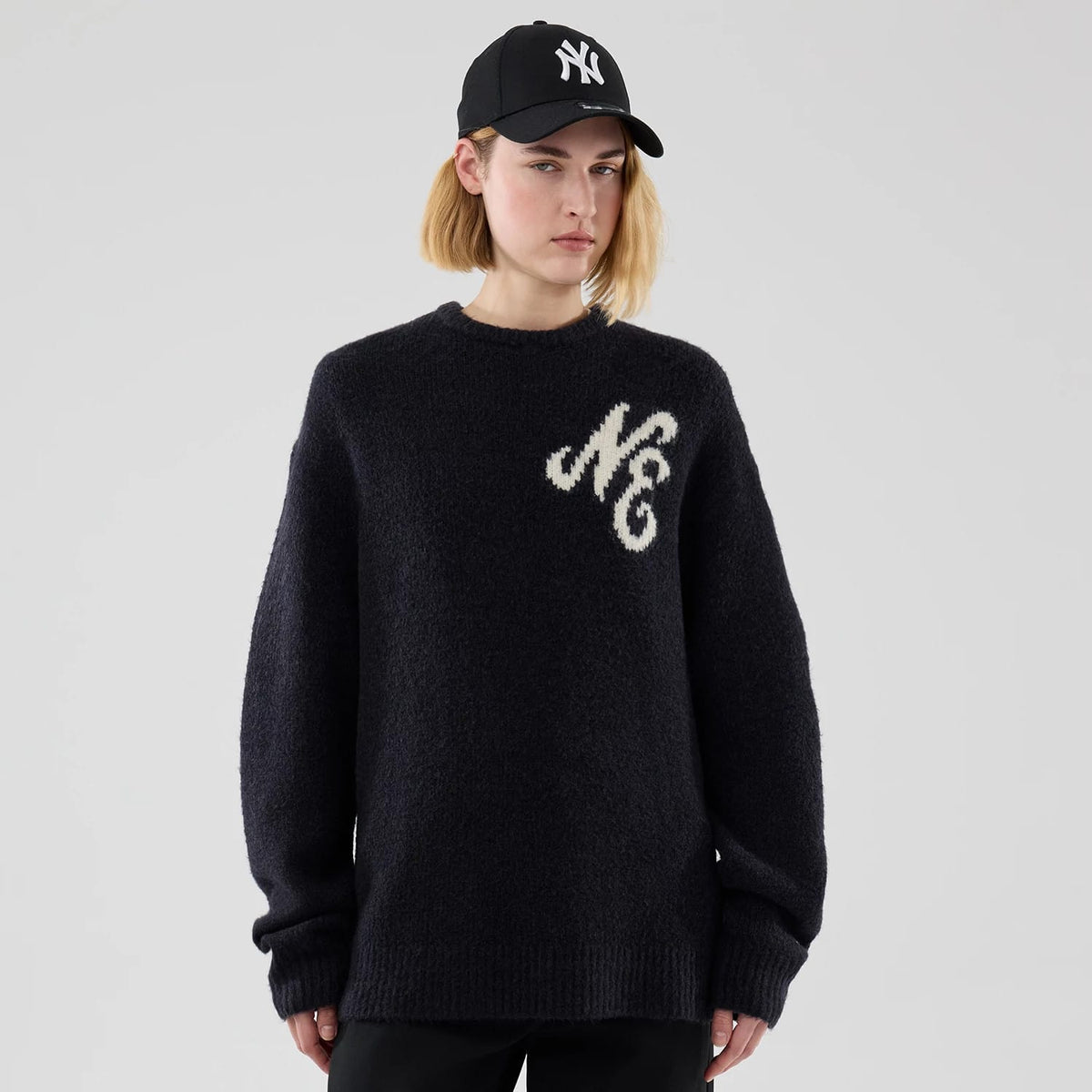 New Era Knit Navy Knitted Sweater-klyvox