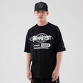 New York Yankees MLB Logo Graphic Black Oversized T-Shirt-klyvox