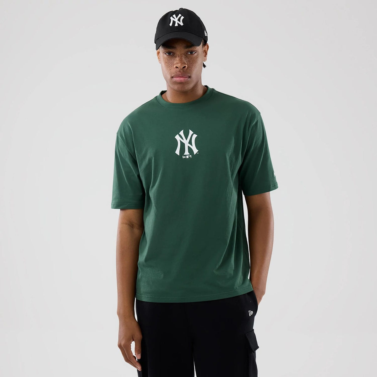 New York Yankees MLB Food Graphic Dark Green Oversized T-Shirt-klyvox
