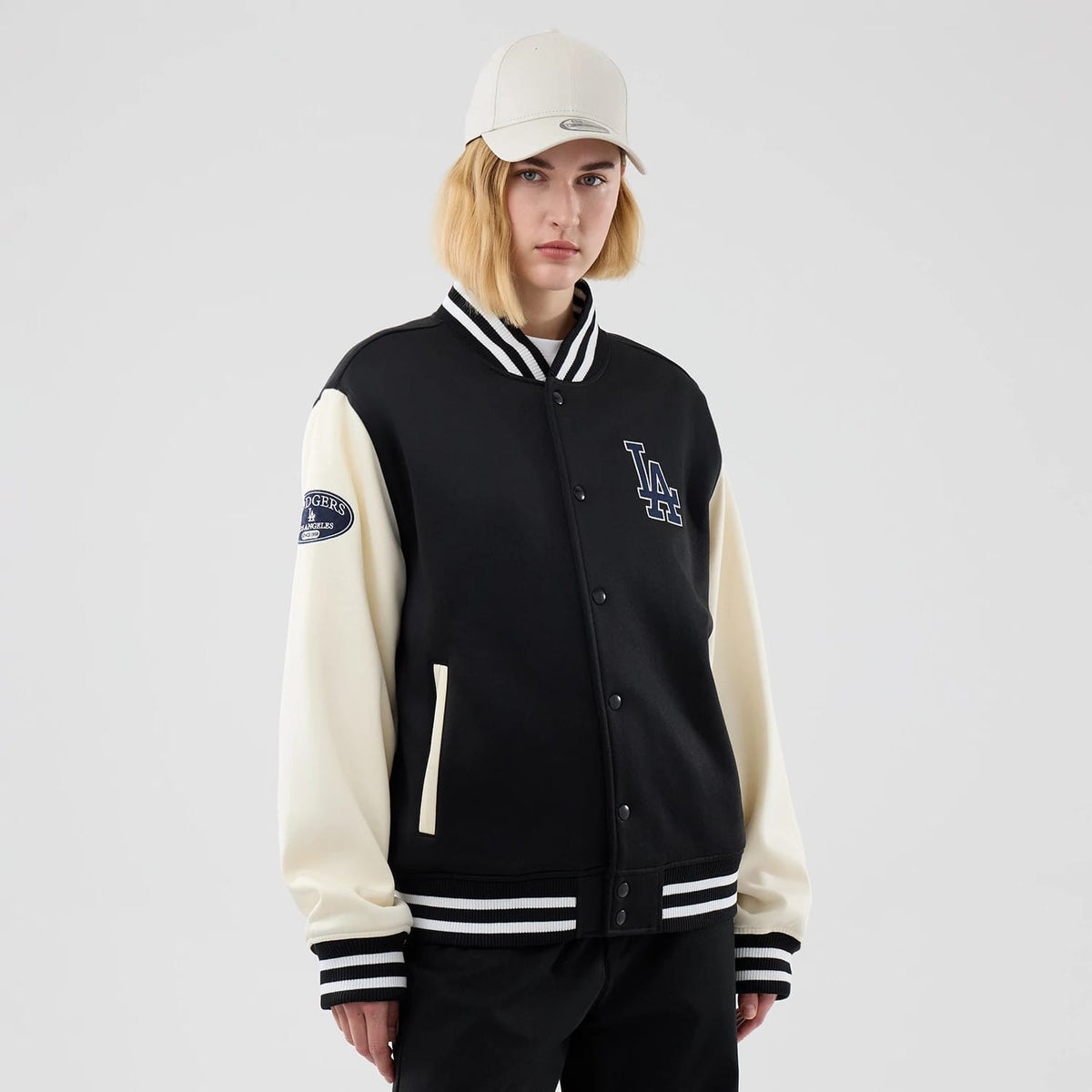 LA Dodgers MLB Jersey Bomber Black Jacket-klyvox