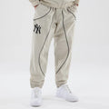 New York Yankees MLB Piping Track Cream Track Pants-klyvox