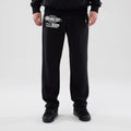New York Yankees MLB Logo Graphic Black Straight Leg Joggers-klyvox