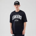 LA Lakers NBA Core Plus Mesh Navy Oversized T-Shirt-klyvox