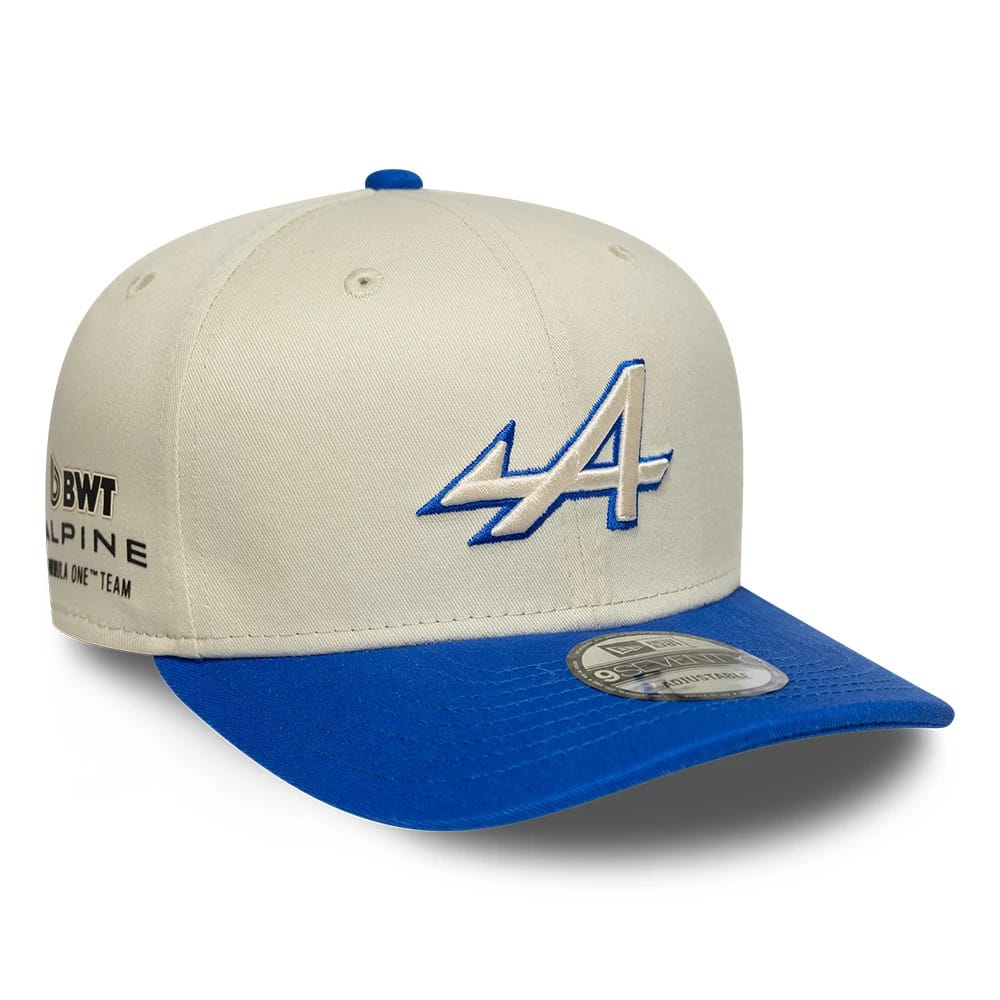 Alpine Racing Contrast Visor Cream 9SEVENTY Stretch Snap Adjustable Cap-klyvox