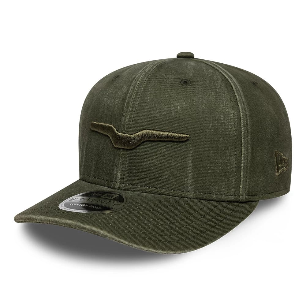 Moto Guzzi Logo Green 9SEVENTY Stretch Snap Adjustable Cap-klyvox