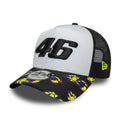 VR46 Print Visor Black 9FORTY E-Frame Trucker Adjustable Cap-klyvox