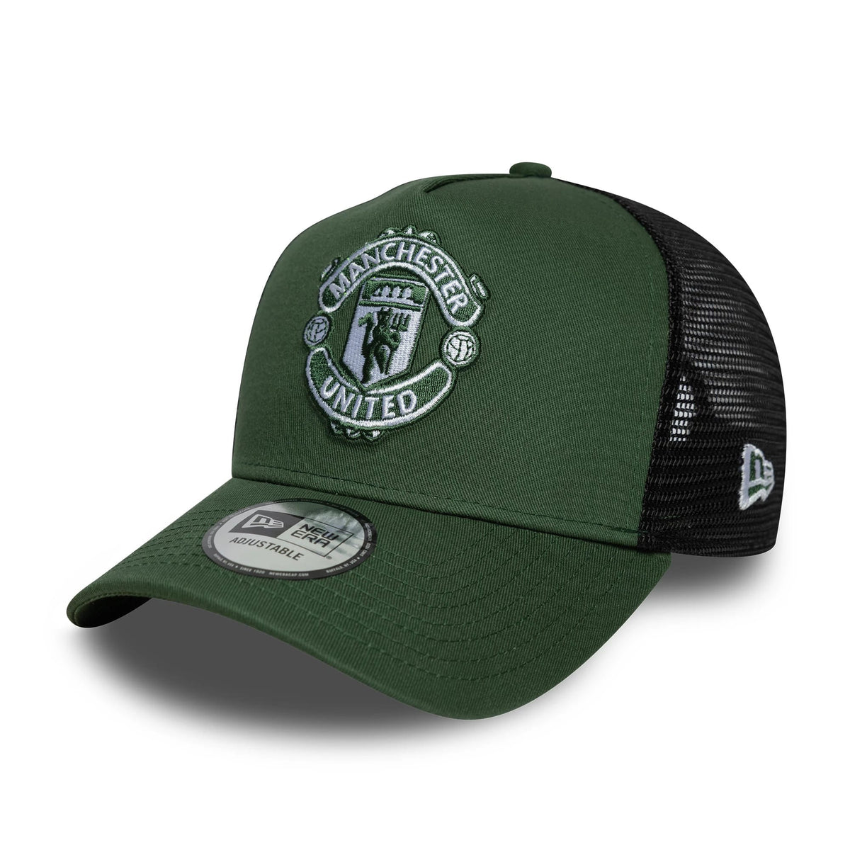 Manchester United FC Dark Green 9FORTY A-Frame Trucker Adjustable Cap-klyvox