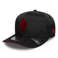 AC Milan Featherweight Poly Black 9SEVENTY Stretch Snap Adjustable Cap-klyvox