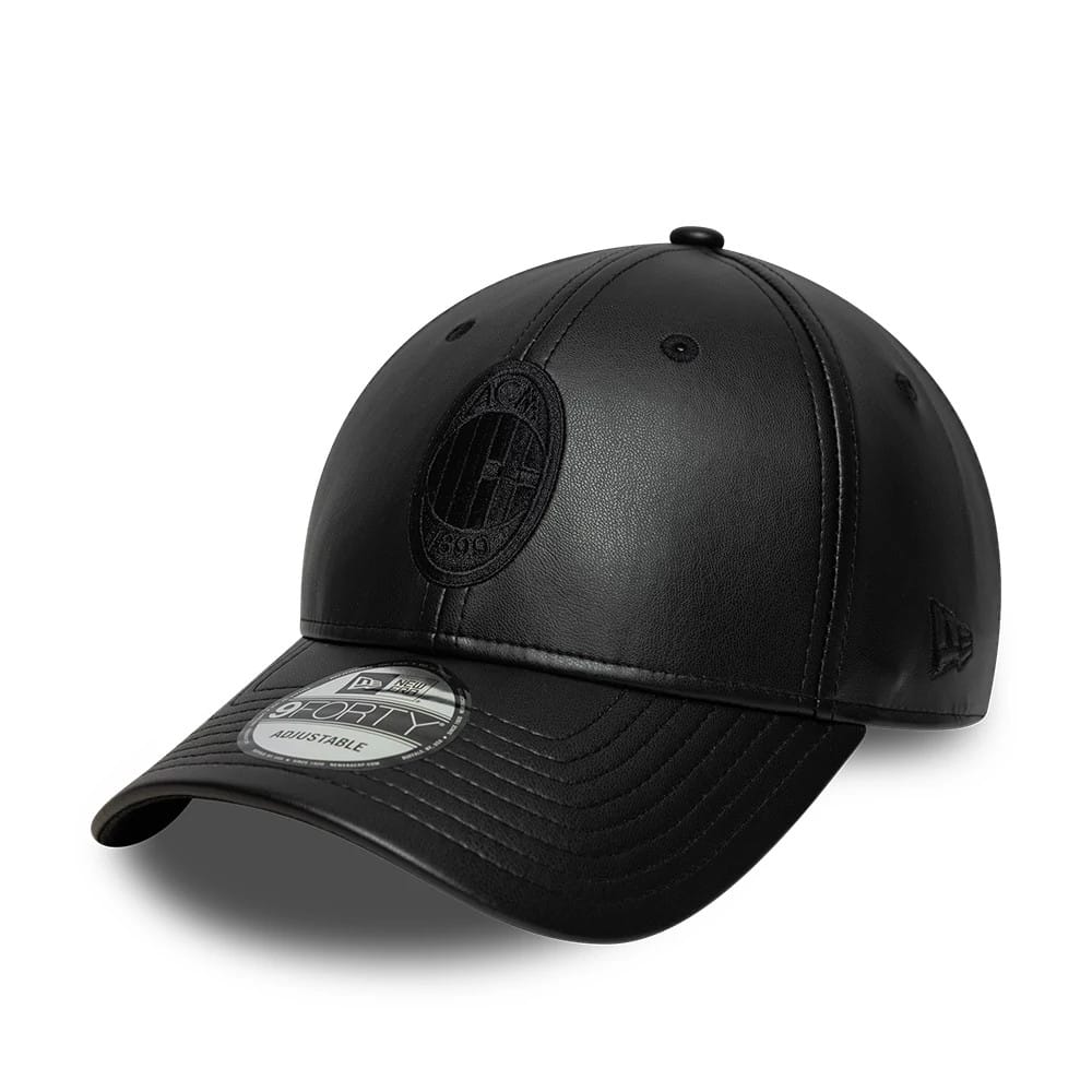 AC Milan PU Black 9FORTY Adjustable Cap-klyvox
