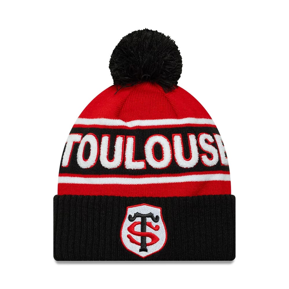 Stade Toulousain Sport Red Cuff Knit Beanie Hat-klyvox