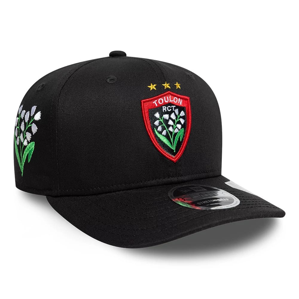 Rugby Club Toulon Lily Black 9SEVENTY Stretch Snap Adjustable Cap-klyvox