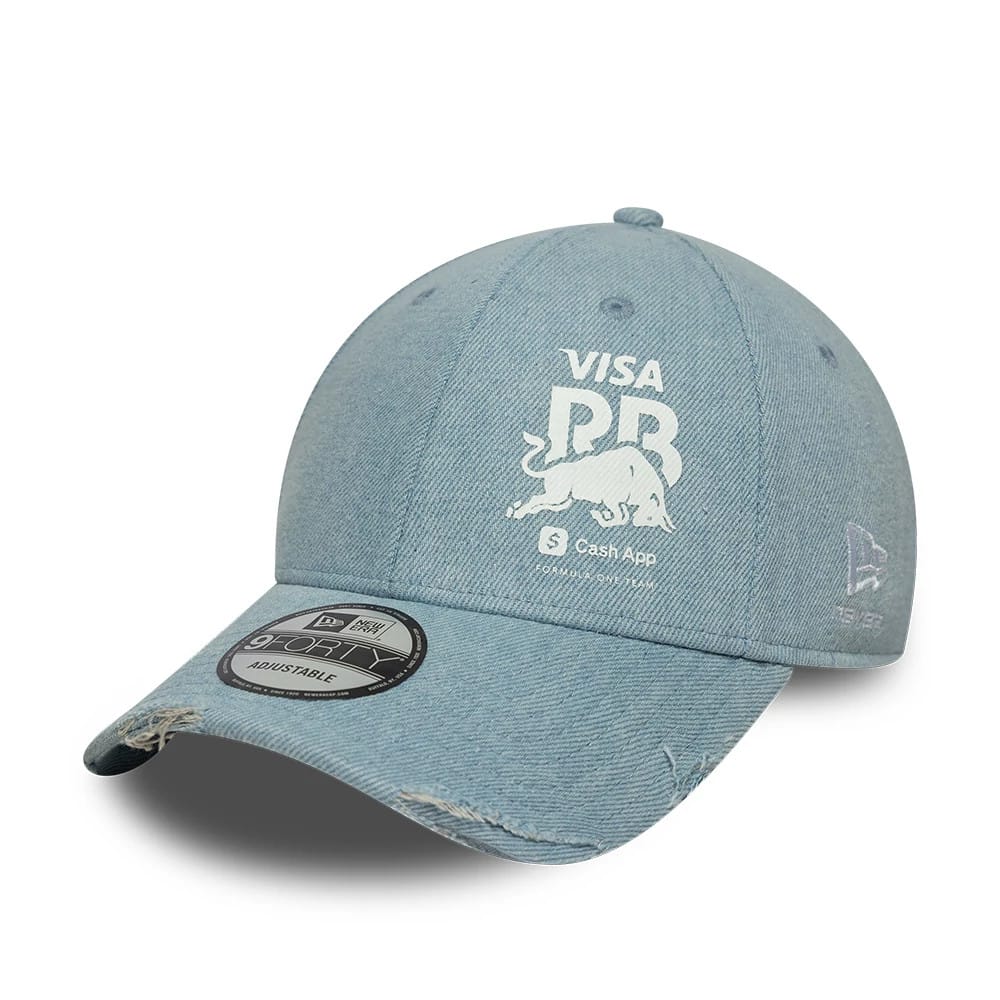 Visa Cash App Racing Bulls Denim Open Blue 9FORTY Adjustable Cap-klyvox