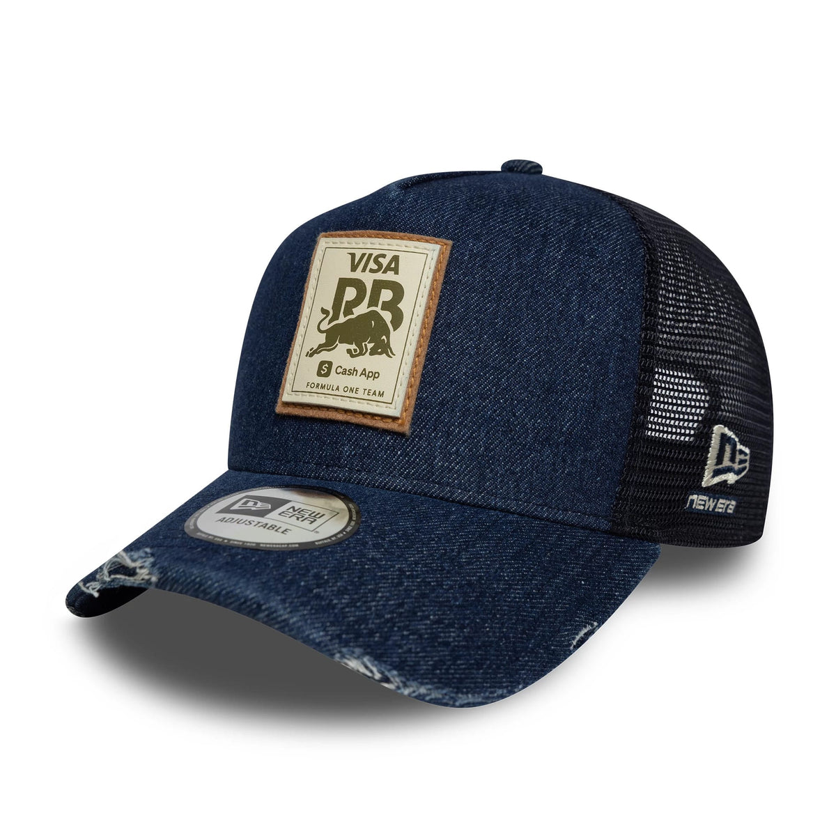 Visa Cash App Racing Bulls Denim Black 9FORTY E-Frame Trucker Adjustable Cap-klyvox