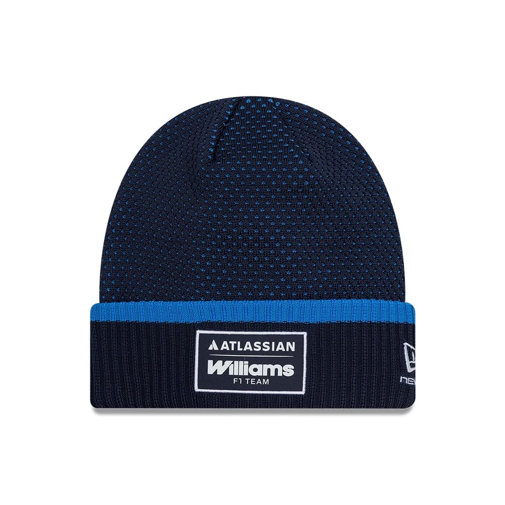 Williams Team Navy Cuff Knit Beanie Hat-klyvox