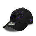 LA Lakers NBA Outline Black 9FORTY Adjustable Cap-klyvox