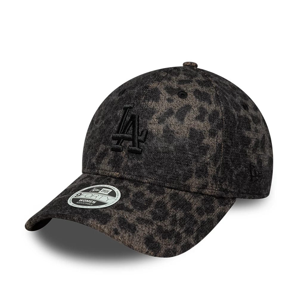 LA Dodgers Womens MLB Cosy Leopard Black 9FORTY Adjustable Cap-klyvox