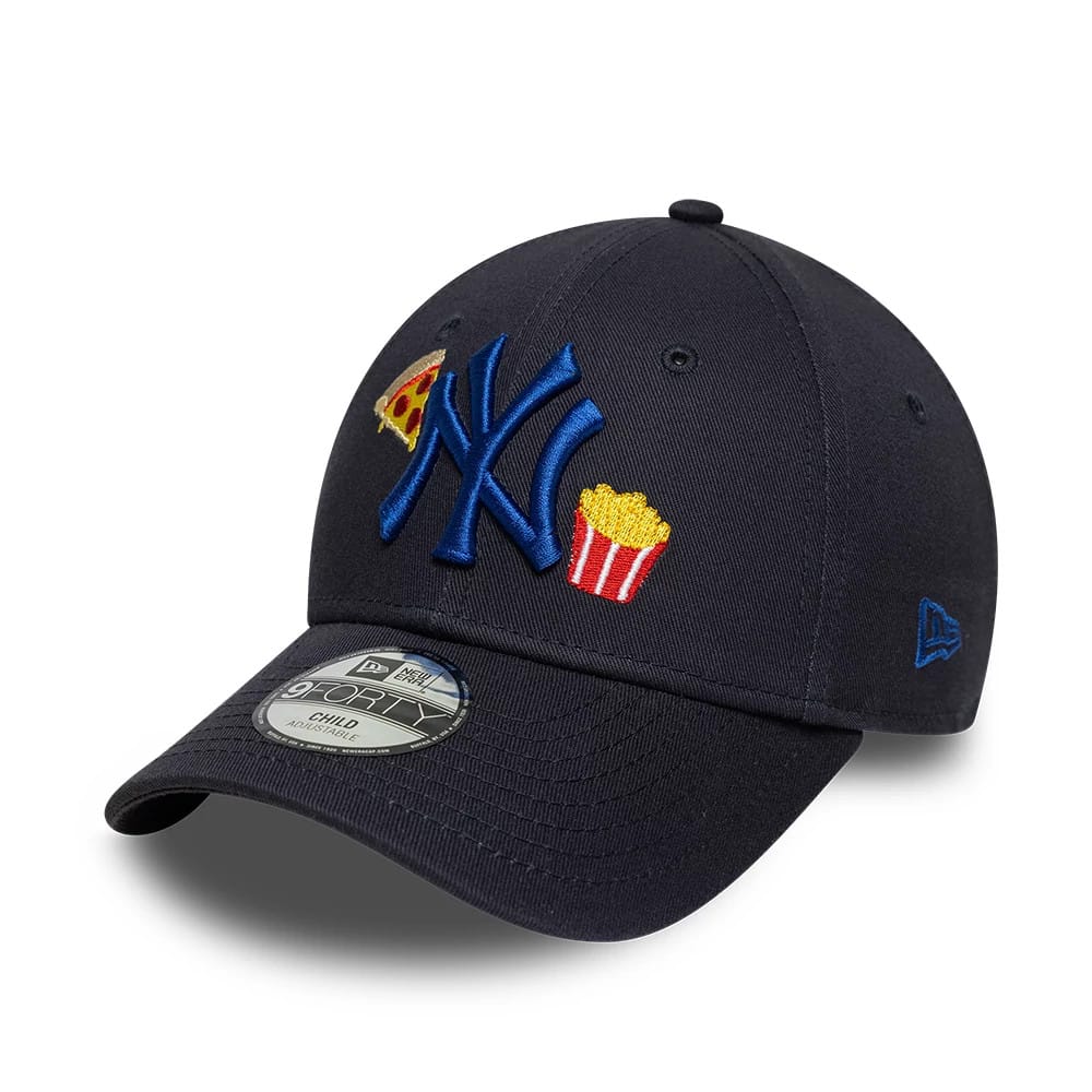 New York Yankees Child MLB Food Icon Navy 9FORTY Adjustable Cap-klyvox
