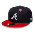 Atlanta Braves MLB Icon Navy & Red 59FIFTY Fitted Cap-klyvox