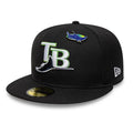 Tampa Bay Rays MLB Icon Black 59FIFTY Fitted Cap-klyvox
