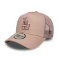 LA Dodgers MLB Outline Pastel Pink 9FORTY E-Frame Trucker Adjustable Cap-klyvox