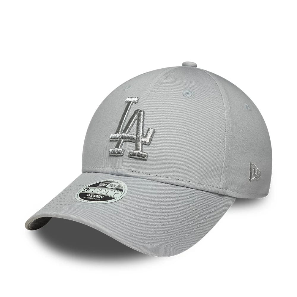 LA Dodgers Womens MLB Metallic Grey 9FORTY Adjustable Cap-klyvox