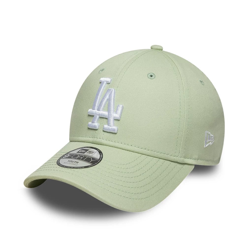 LA Dodgers Youth MLB League Essential Pastel Green 9FORTY Adjustable Cap-klyvox