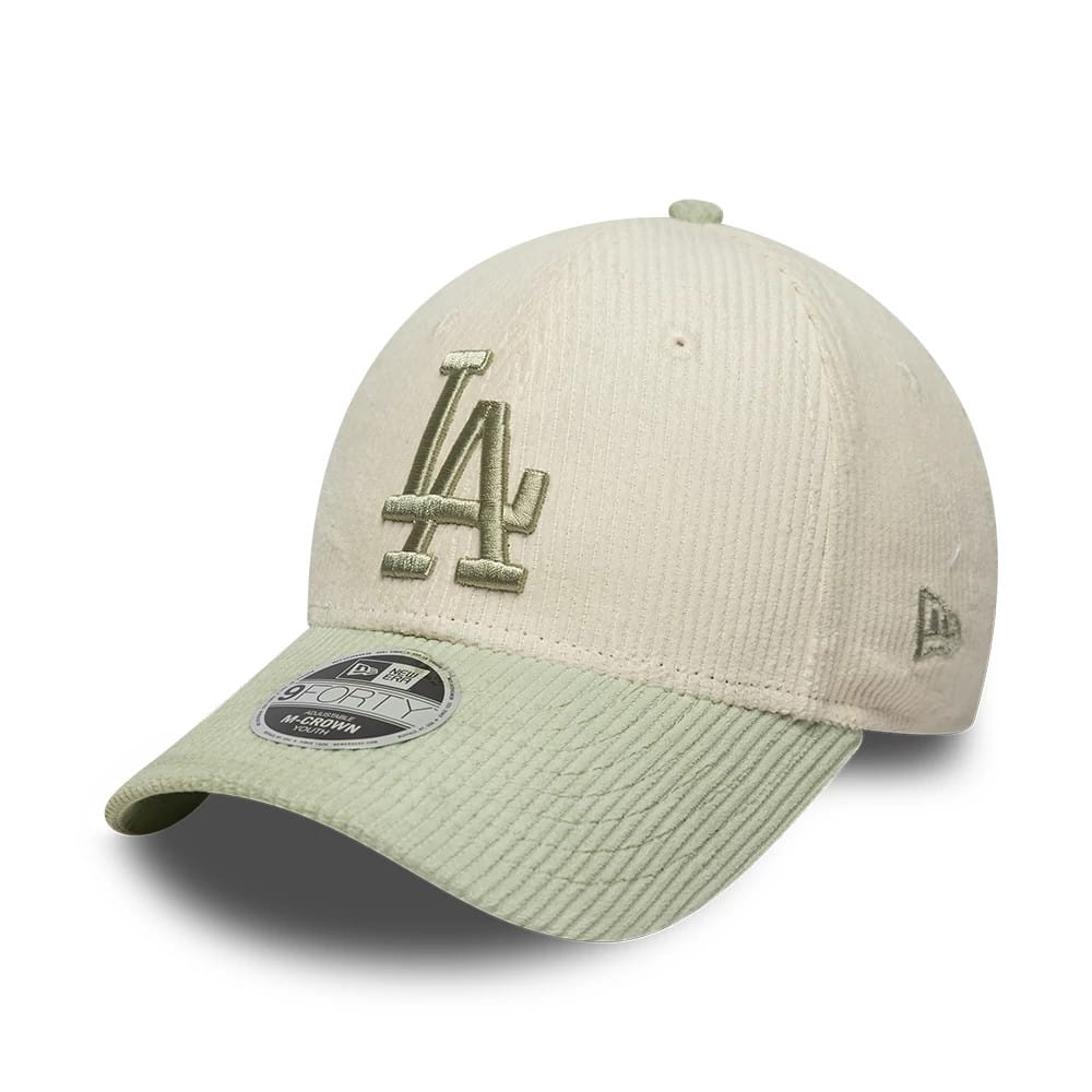 LA Dodgers Youth MLB Cord Cream 9FORTY M-Crown Adjustable Cap-klyvox