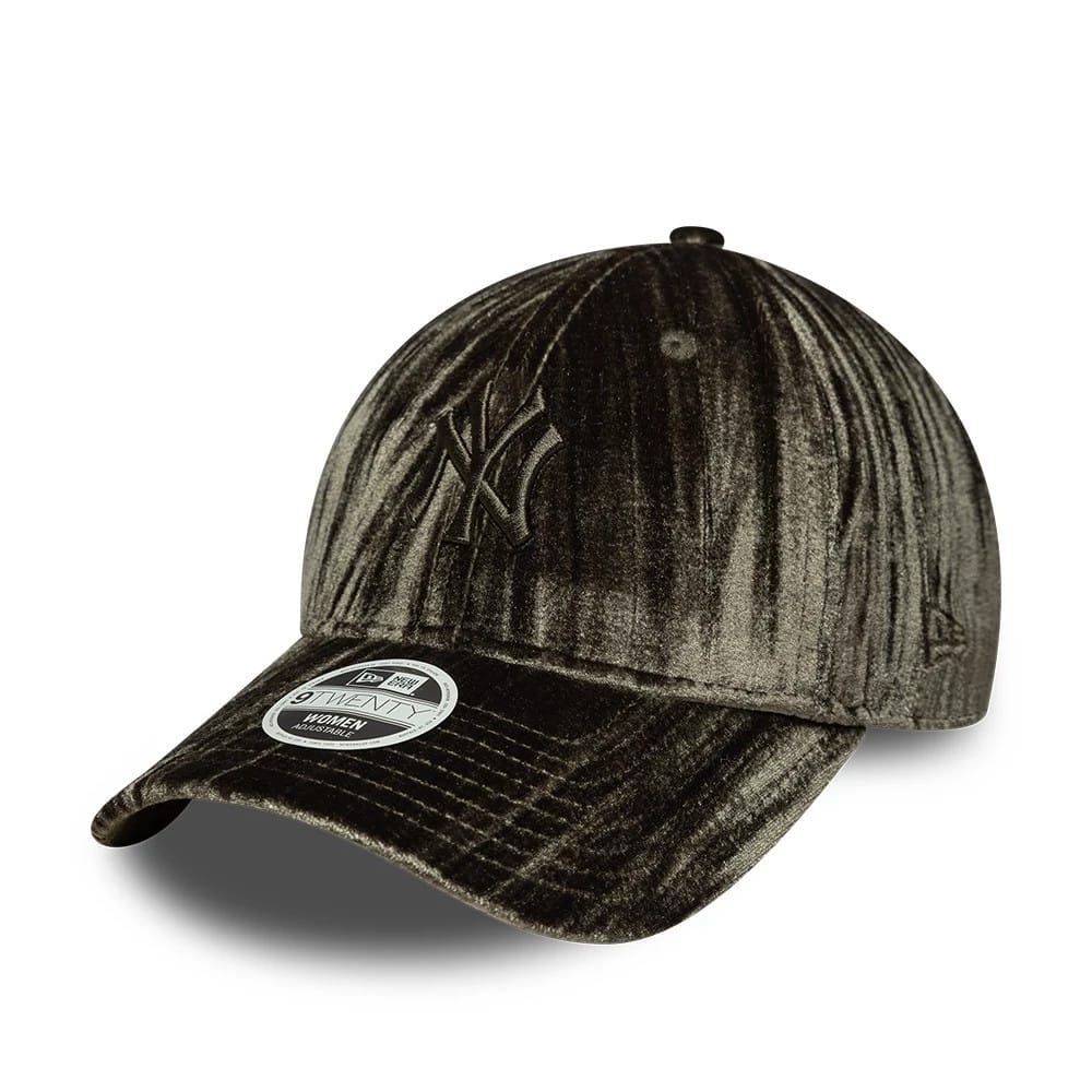 New York Yankees Womens MLB Velour Green 9TWENTY Adjustable Cap-klyvox
