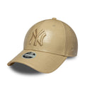 New York Yankees Womens MLB Pattern PU Light Beige 9FORTY Adjustable Cap-klyvox