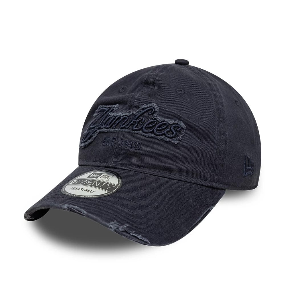 New York Yankees MLB Distressed Denim Navy 9TWENTY Adjustable Cap-klyvox