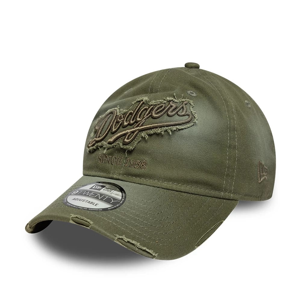 LA Dodgers MLB Distressed Denim Green 9TWENTY Adjustable Cap-klyvox