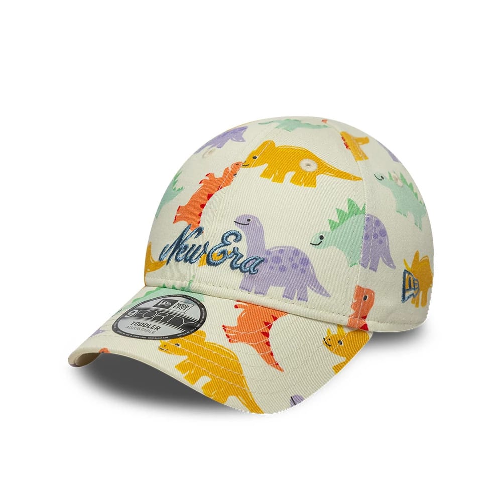 Toddler New Era All Over Dino Cream 9FORTY Adjustable Cap-klyvox