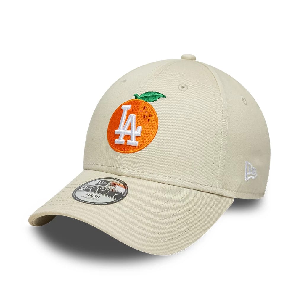 Youth LA Dodgers MLB Fruit Icon Cream 9FORTY Adjustable Cap-klyvox