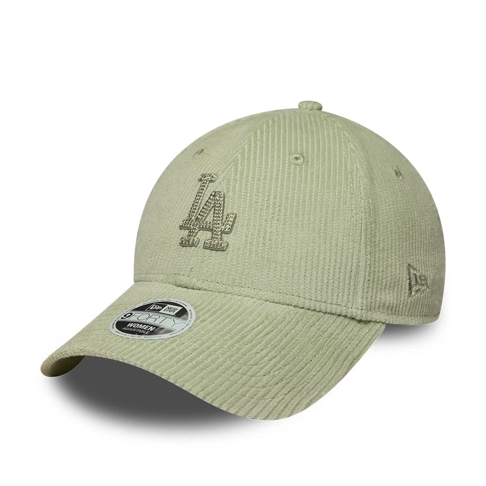 LA Dodgers Womens MLB Cord Pastel Green 9FORTY Adjustable Cap-klyvox