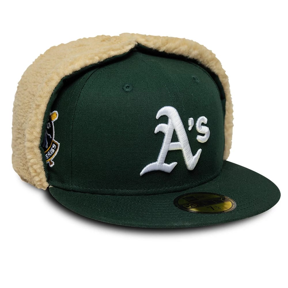 Athletics MLB World Series Dark Green Dogear 59FIFTY Fitted Cap-klyvox