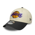 LA Lakers NBA Colourblock Cream & Black 9FORTY Adjustable Cap-klyvox