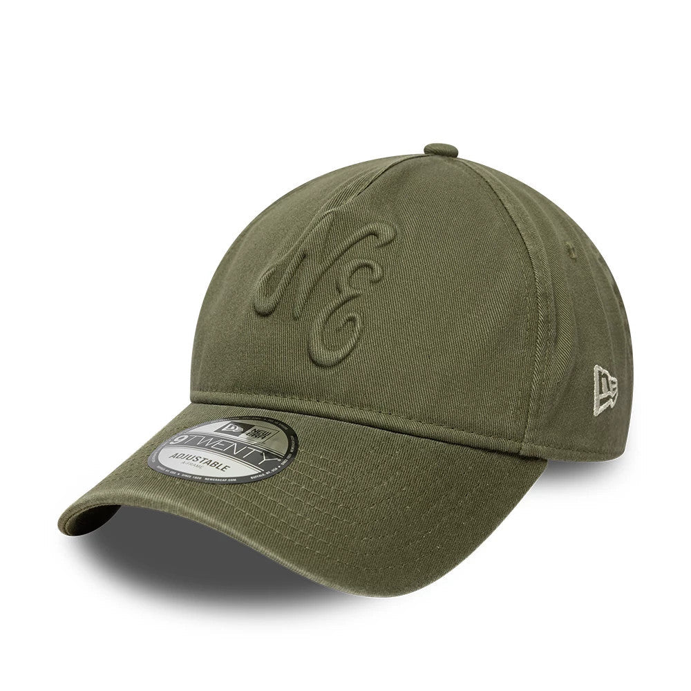 New Era Embossed Green 9TWENTY A-Frame Adjustable Cap-klyvox