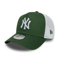Yankees MLB League Essential Dark Green 9FORTY A-Frame Trucker Adjustable Cap-klyvox