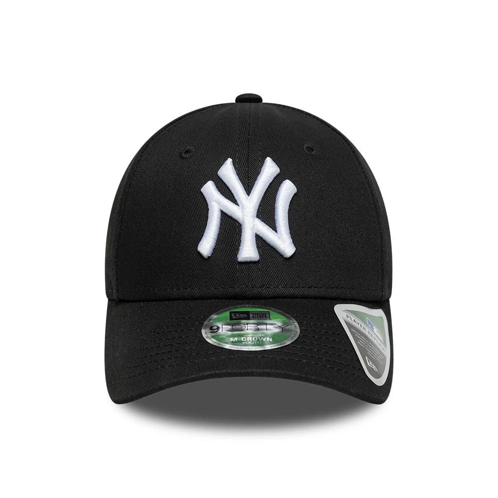 Youth New York Yankees MLB Black 9FORTY M-Crown Adjustable Cap-klyvox
