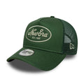 Youth New Era Oval Patch Dark Green 9FORTY A-Frame Trucker Adjustable Cap-klyvox