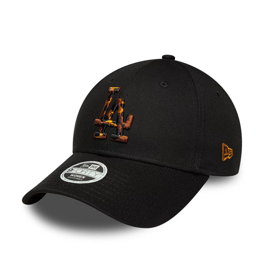 LA Dodgers Womens MLB Tortoise Infill Black 9FORTY Adjustable Cap-klyvox
