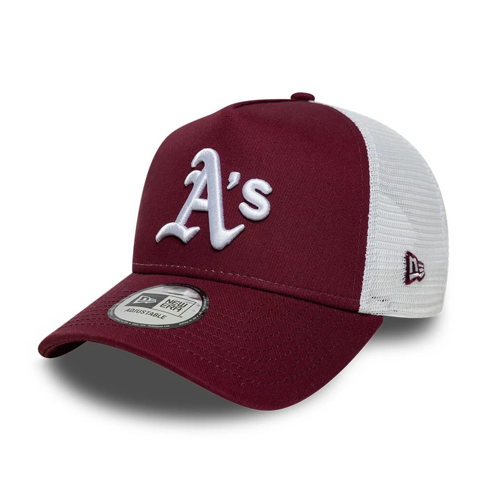 Athletics MLB League Essential Dark Red 9FORTY A-Frame Trucker Adjustable Cap-klyvox