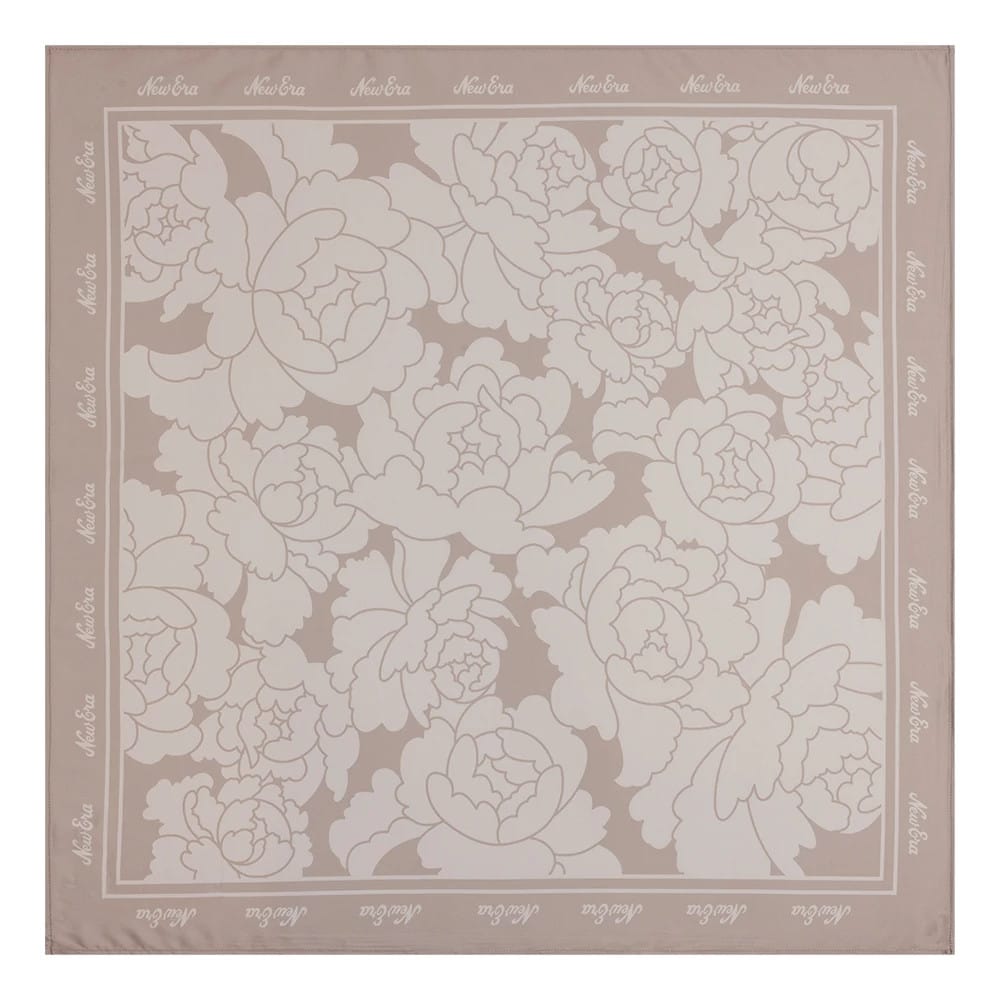 New Era Floral Satin Beige Bandana-klyvox