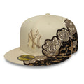 New York Yankees MLB Floral Leopard Light Beige 59FIFTY Fitted Cap-klyvox